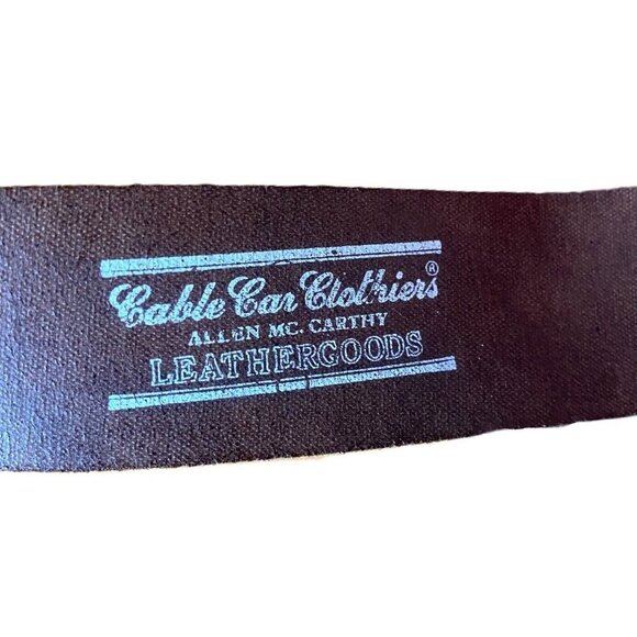 Vintage copper buckle leather belt by Cable Car Clothiers Allen McCarthy - Picture 12 of 15